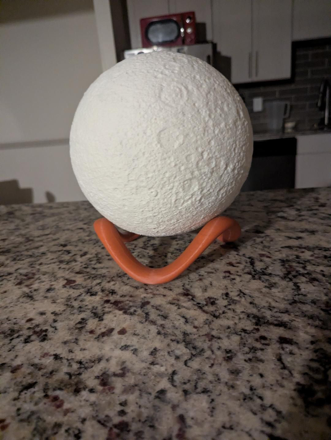 Xclusive Stuff 3D Printed Lunar Moon Lamp – High-Precision NASA Imagery – 16-Color LED Night Light with Remote & Wooden Stand – USB Rechargeable