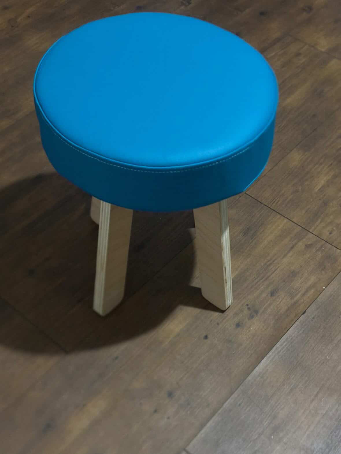 (Xclusive Stuff) 12-inch Premium Four-Legged Stool – Handcrafted Baltic Birch Base – Portable Padded Footrest for Home & Office